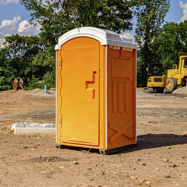 can i customize the exterior of the portable restrooms with my event logo or branding in Raynesford